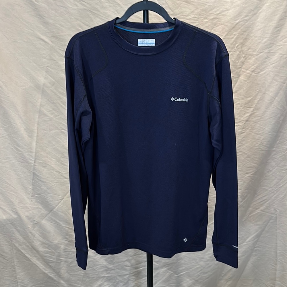 Columbia Blue Long Sleeve Tee with Crew Neck